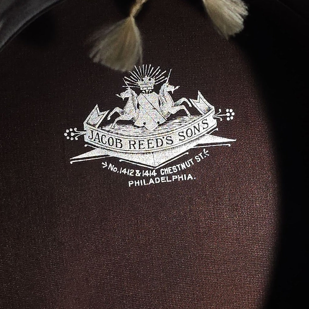 Antique Beaver Skin Top Hat, Retailed by Jacob Reed's Sons, Philadelphia, Pennsylvania, in Dunlap & Co. Hatters Hat Box