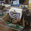 Lot 129 - Modern Cast Iron Decorations Including Owl Lighthouse and Chickens