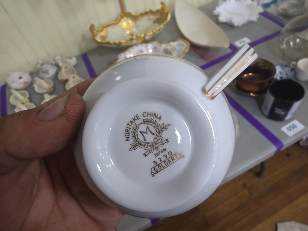 group of four cups and saucers, Noritake china, Japan