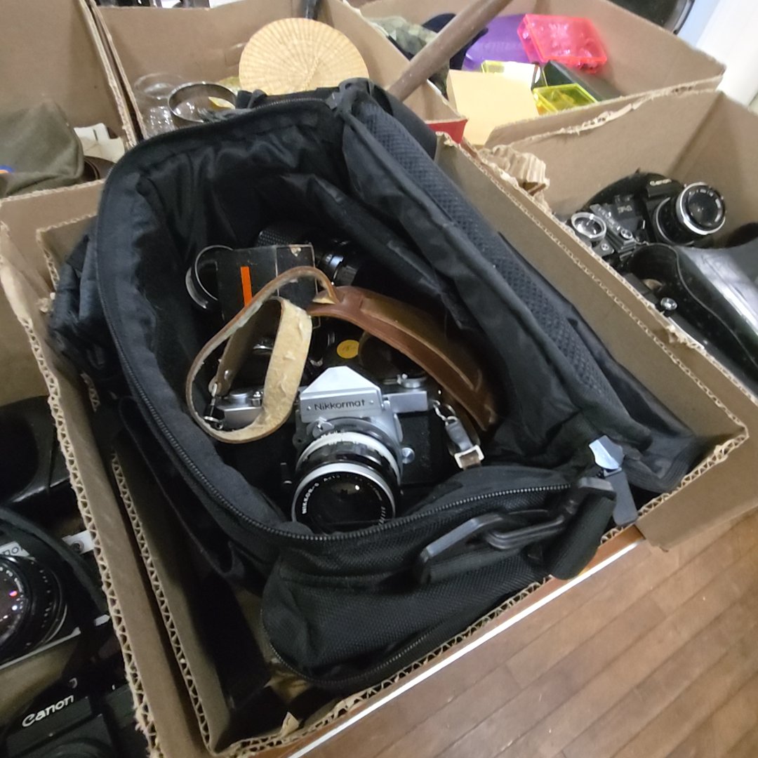 box lot with camera and accessories