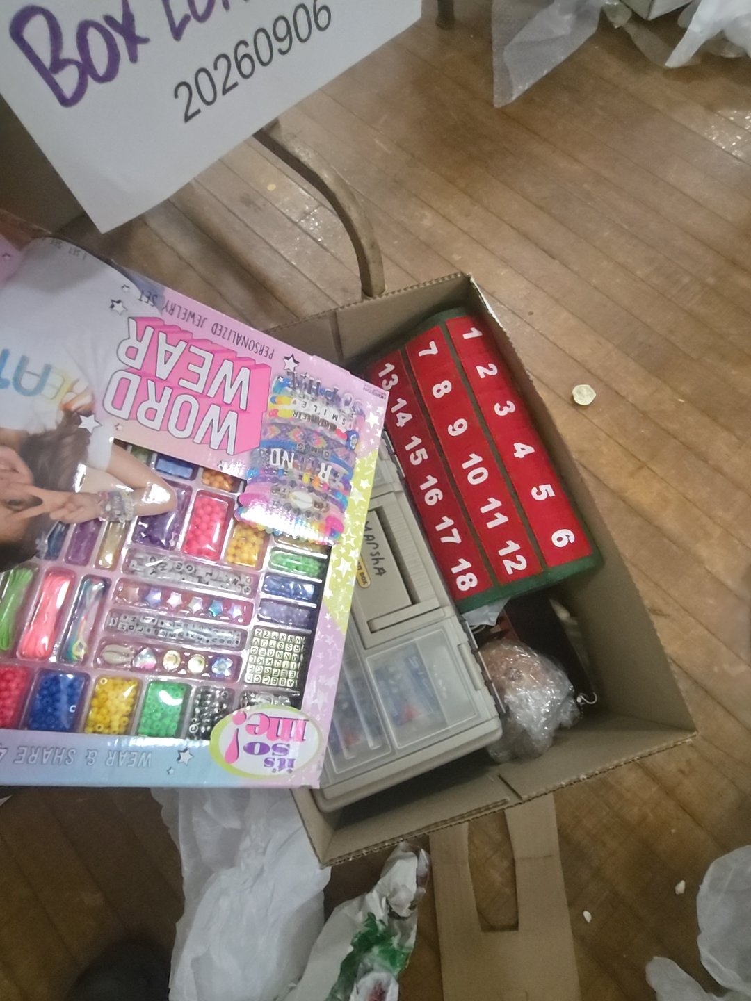 box of modern jewelry making supplies