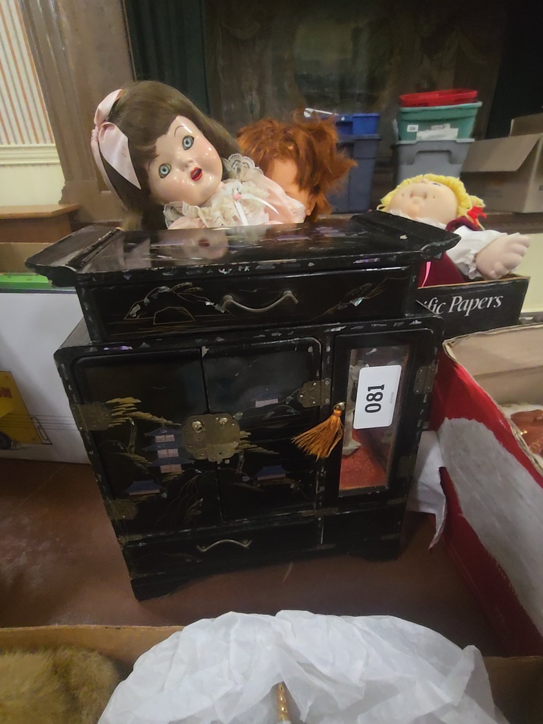 vintage Asian jewelry box