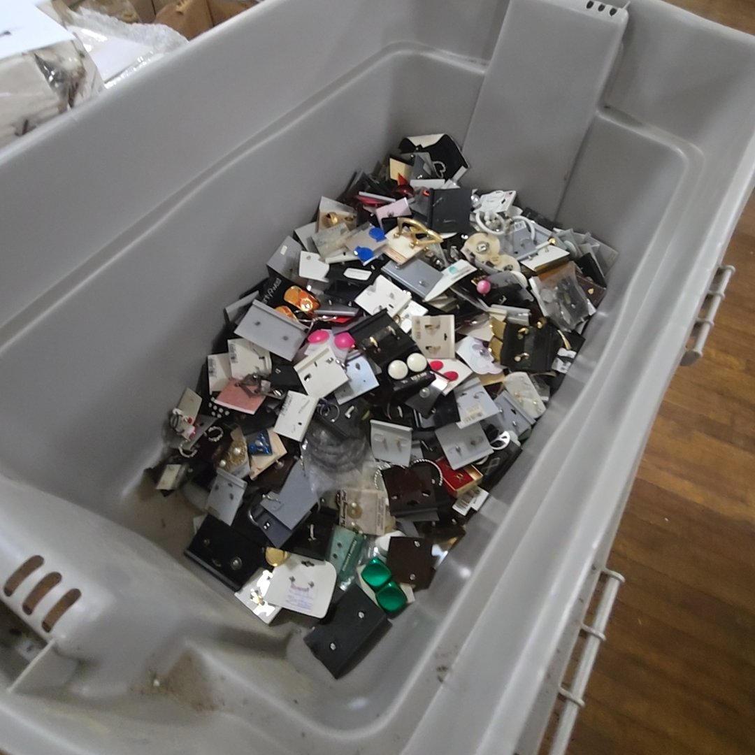 large box lot of earrings