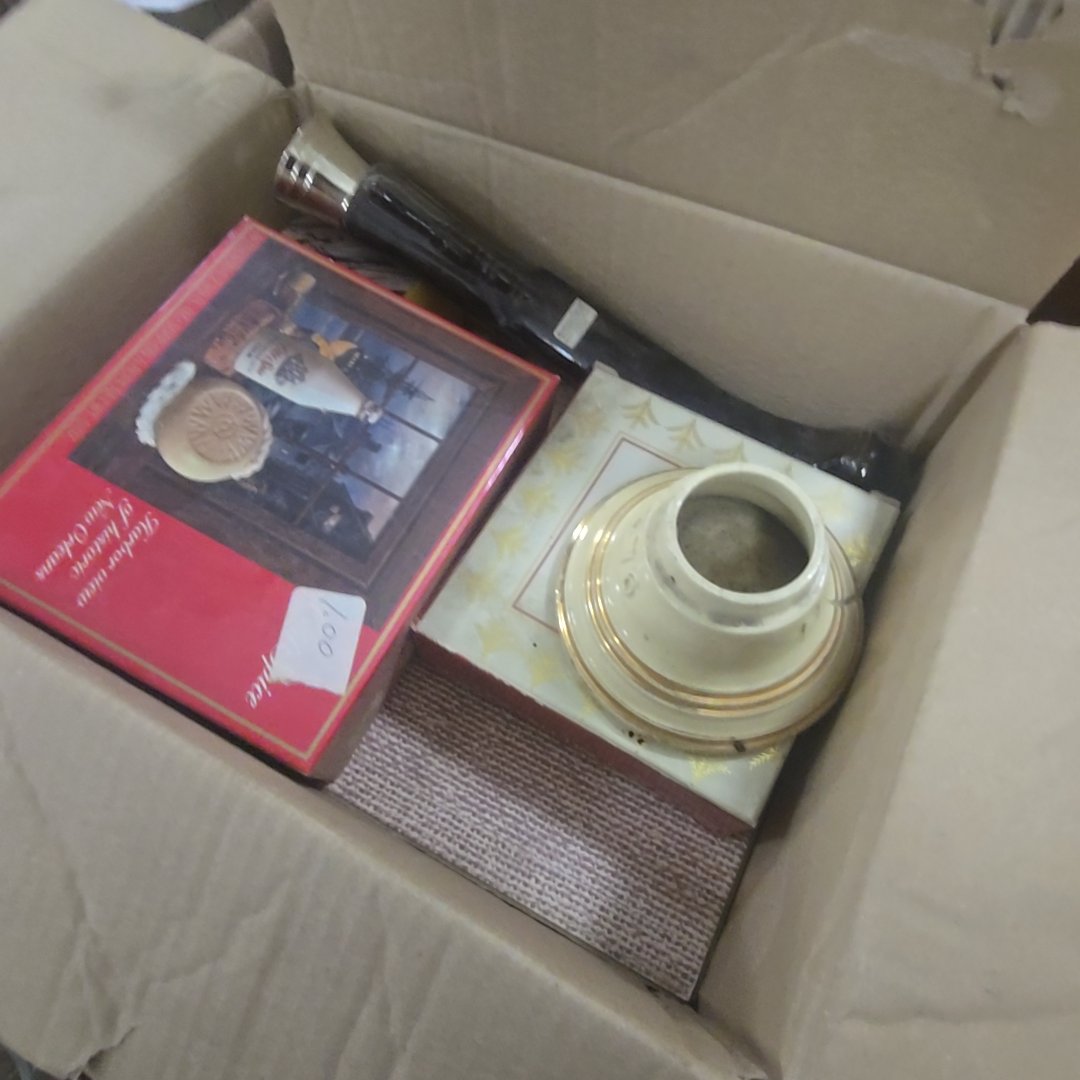 box lot of Avon bottles