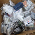 Lot 111 - Box Lock of Commemorative Material Including Chunks of Mars and Other Swatches