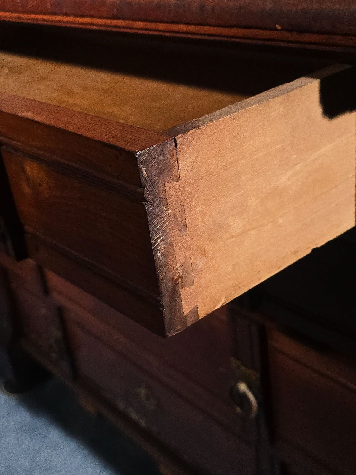 Antique Eastlake Drop-Front Desk with Brass Hardware