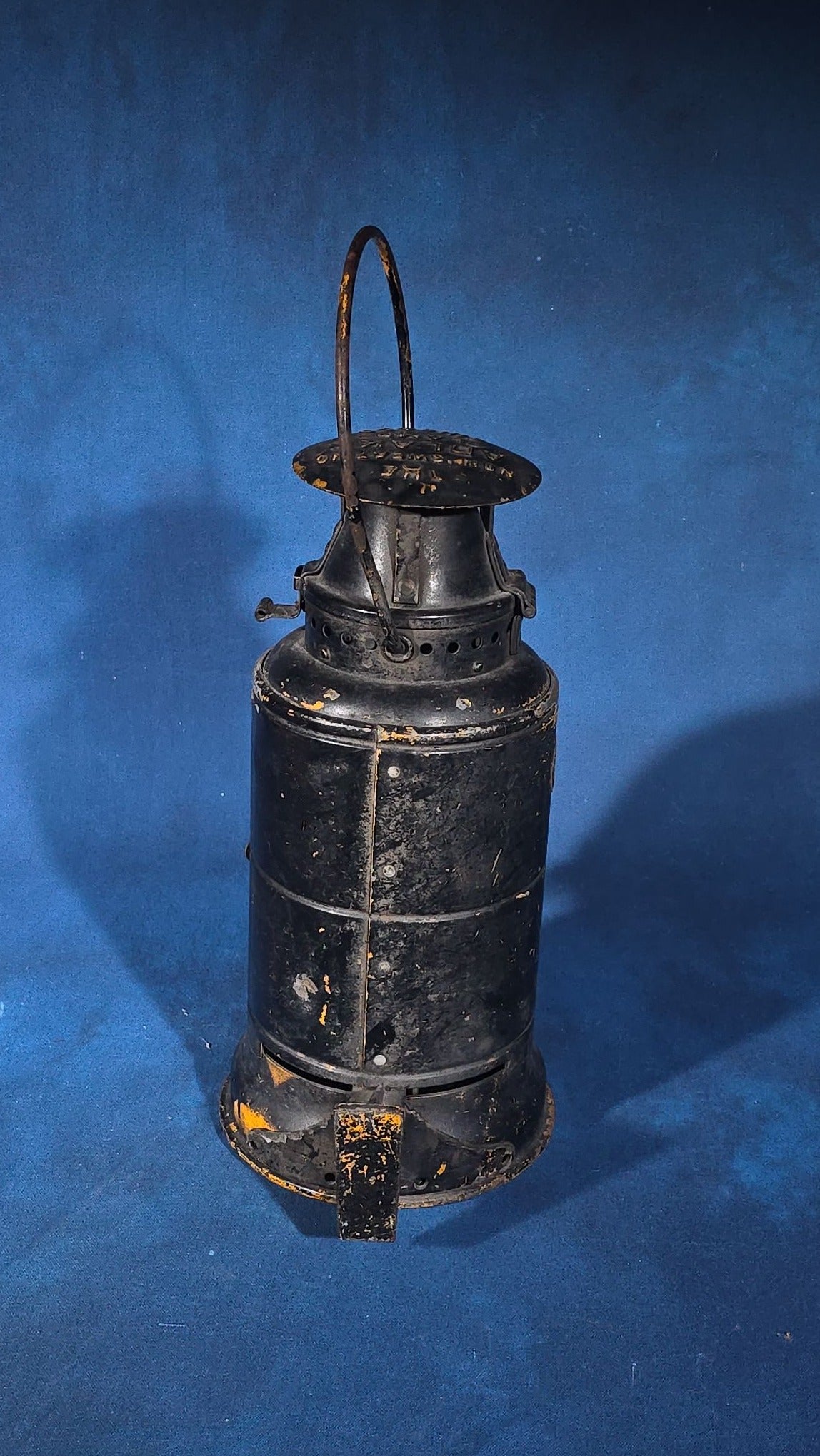 Antique Pennsylvania Railroad Non-Sweating Adlake Railroad Lamp with Red Lens, Manufactured by Adlake, Chicago, Illinois