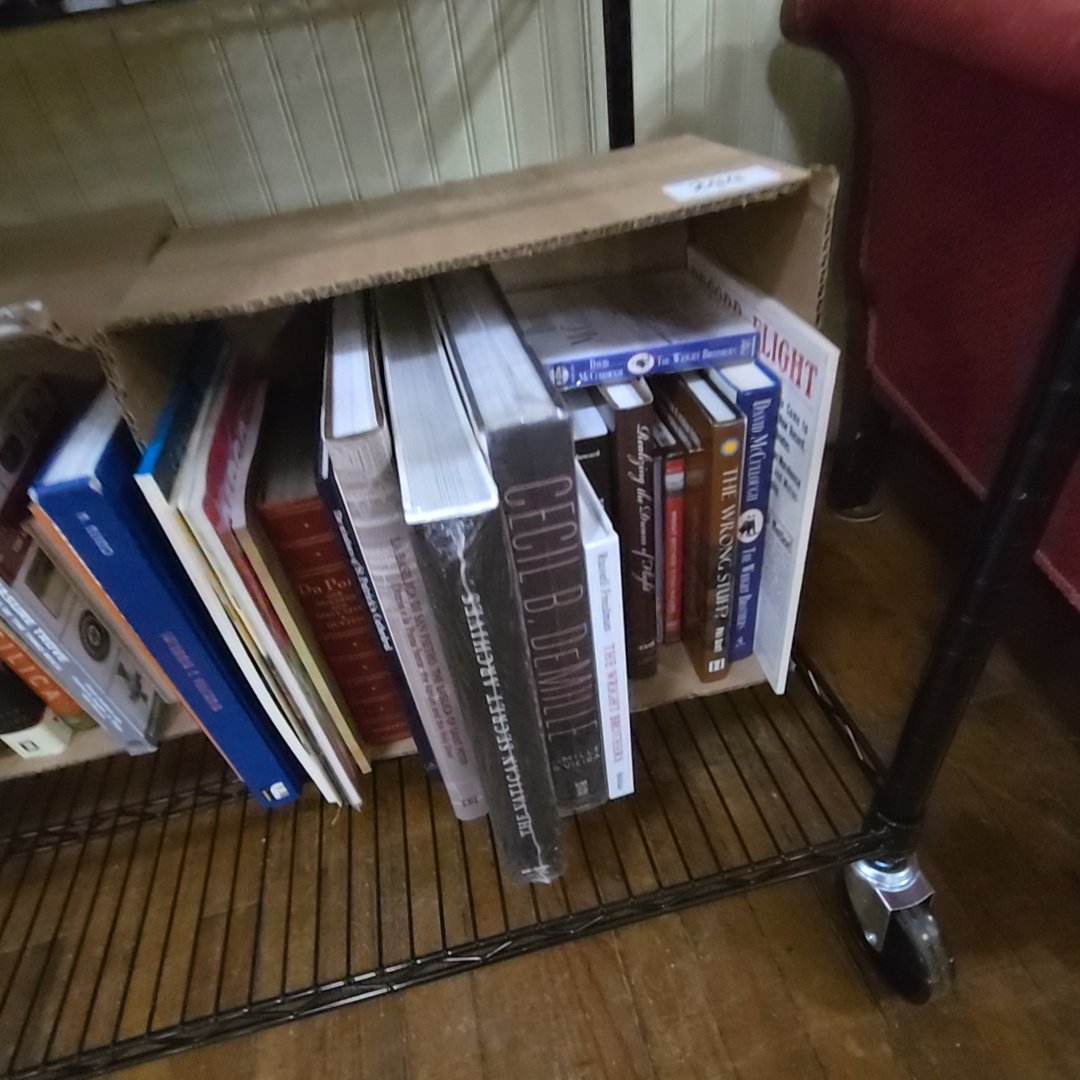 box lot of books including Cecil B DeMille