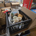 Lot 205 - Crate Lot with Plates and Mugs