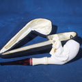 Lot 167 - Vintage Carved Meerschaum Pipe with Figural Hunter Smoking a Pipe, in Fitted Case, 8" L