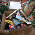 Lot 158 - Box Lot with Ephemera, Tobacco Tin, and More