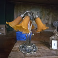 Lot 082 - Modern Lamp with Orange Tulip Shades