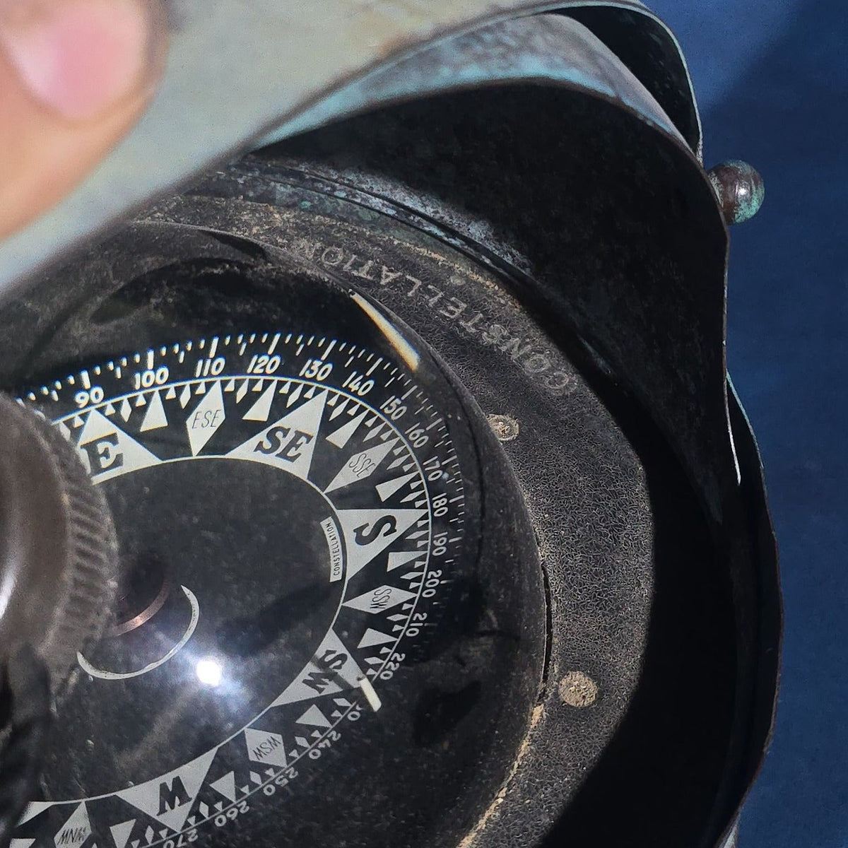 Vintage Constellation Ship's Compass in Binnacle, Manufactured by Kelvin White