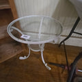 Lot 041 - Round Glass Top Patio Table