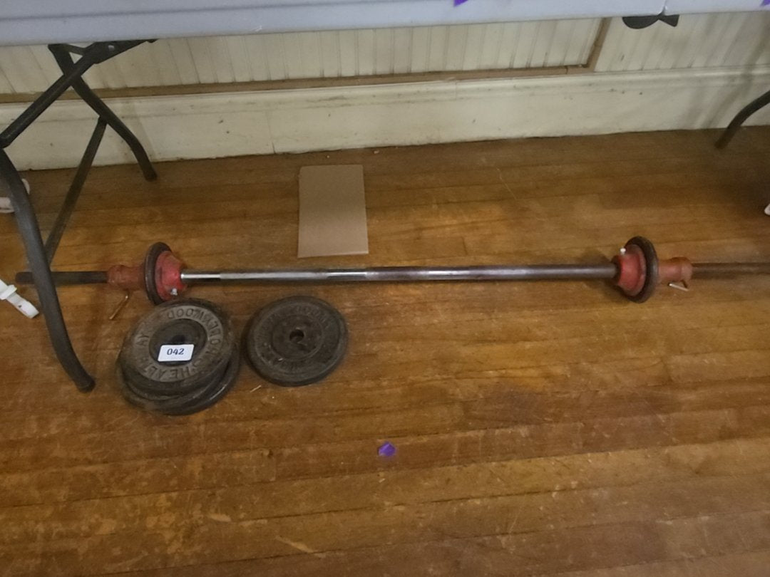 barbell with weights