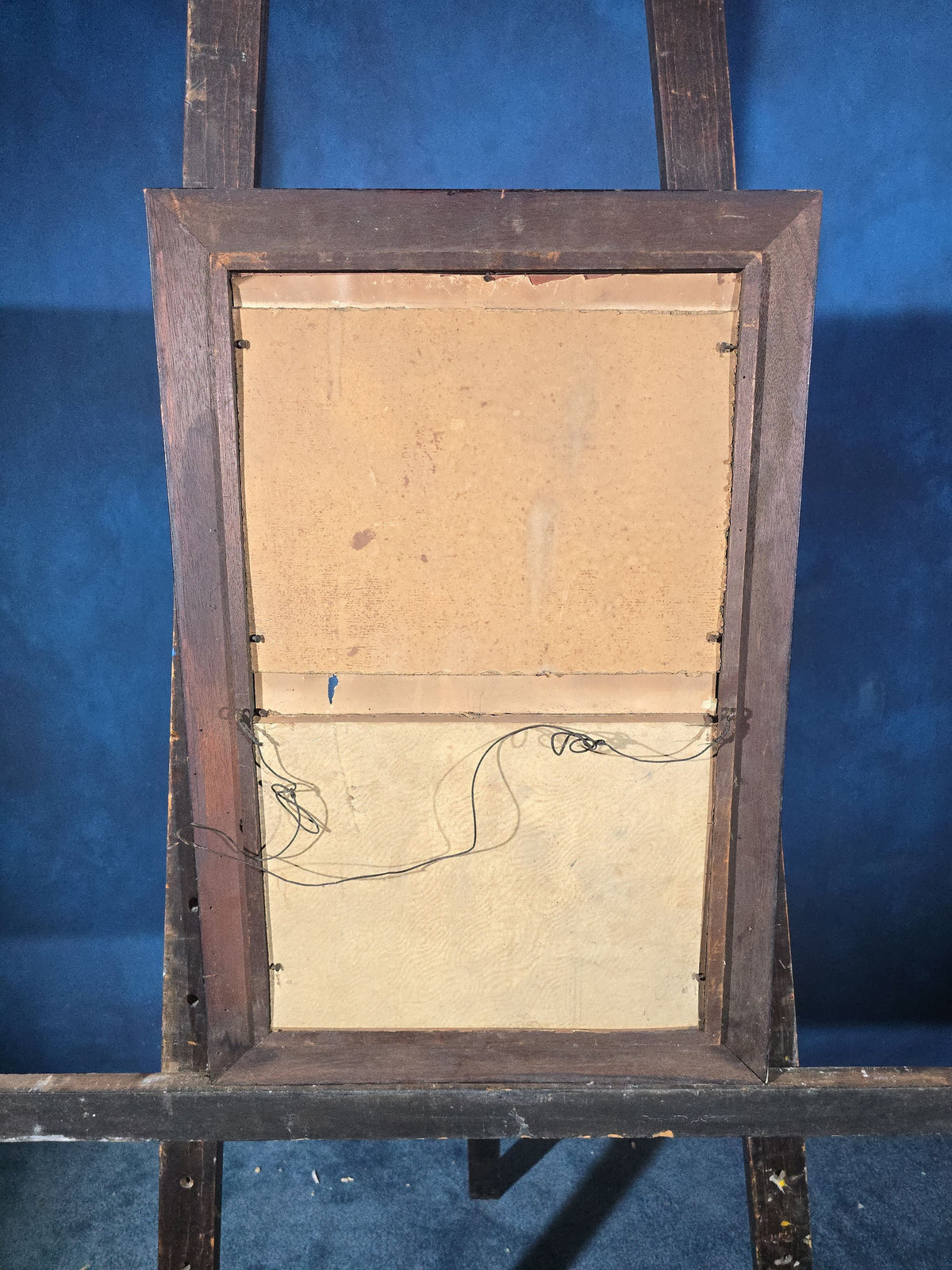 Antique Framed Chromolithograph Print, "Mother's Boy," Advertising Mother's Oats / Quaker Oats, Child with Leopard Skin