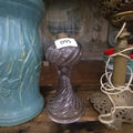 Lot 095 - Antique Spiral Glass Purple Kerosene Lamp Font