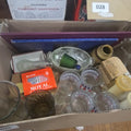Lot 015 - Box Lot with Glassware and Games