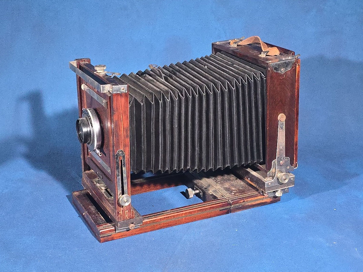 Antique Gundlach Korona Large Format Folding Field Camera with Alphax Shutter and Turner-Reich Anastigmat Lens