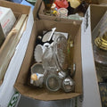 Lot 147 - Box Lot of Glass Including Lighter Pottery and More