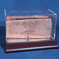 Lot 091 - Vintage Fenway Park Brick Signed by Jim Rice, Fred Lynn, and Dwight Evans with PSA/DNA Letter of Authenticity, in Display Case