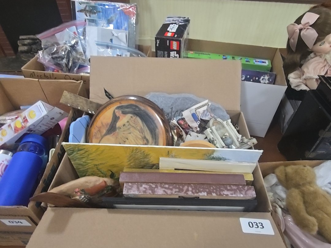 large box lot of modern household decor