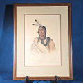 Lot 032 - Antique Hand-Colored Lithograph Print, "Esh-Tah-Hum-Leah, or the Sleepy Eye, A Sioux Chief," Painted by C.B. King, Lehman & Duval Lithographers, Published by E.C. Biddle, Philadelphia, Pennsylvania, 1836, 20" W x 26" H