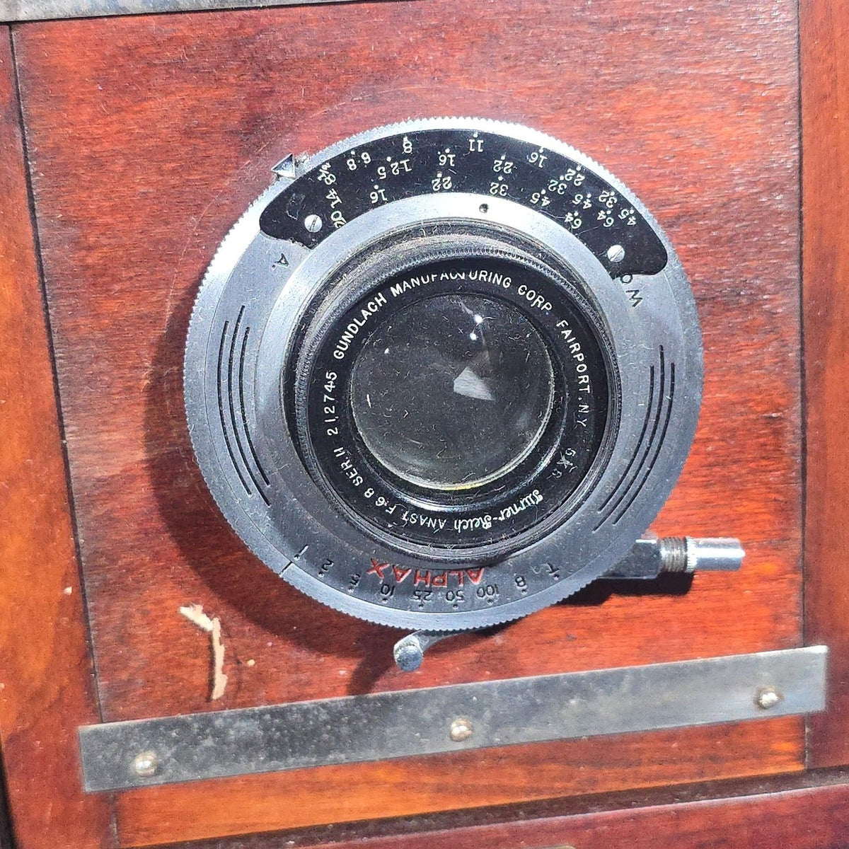 Antique Gundlach Korona Large Format Folding Field Camera with Alphax Shutter and Turner-Reich Anastigmat Lens