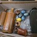 Lot 103 - Box Lot with Bottles and Eggs