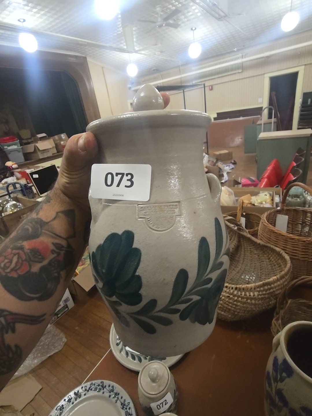 large Salmon Falls covered jar