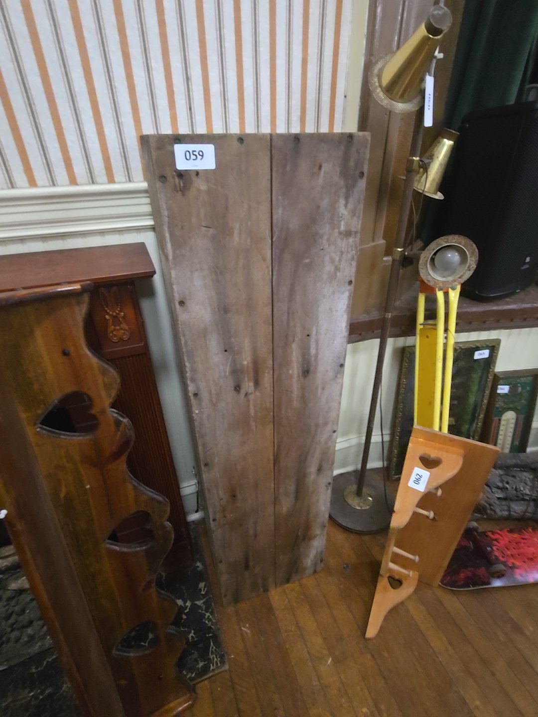 tall wooden carrying crate