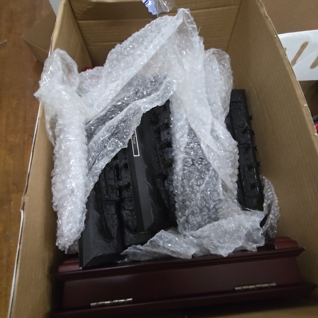 box lot of commemorative Titanic models