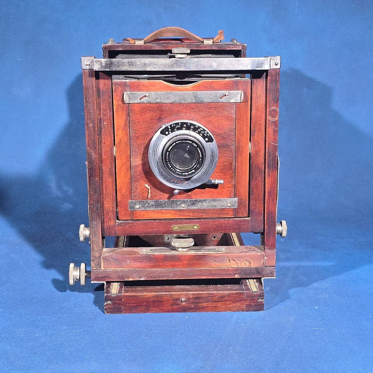 Antique Gundlach Korona Large Format Folding Field Camera with Alphax Shutter and Turner-Reich Anastigmat Lens
