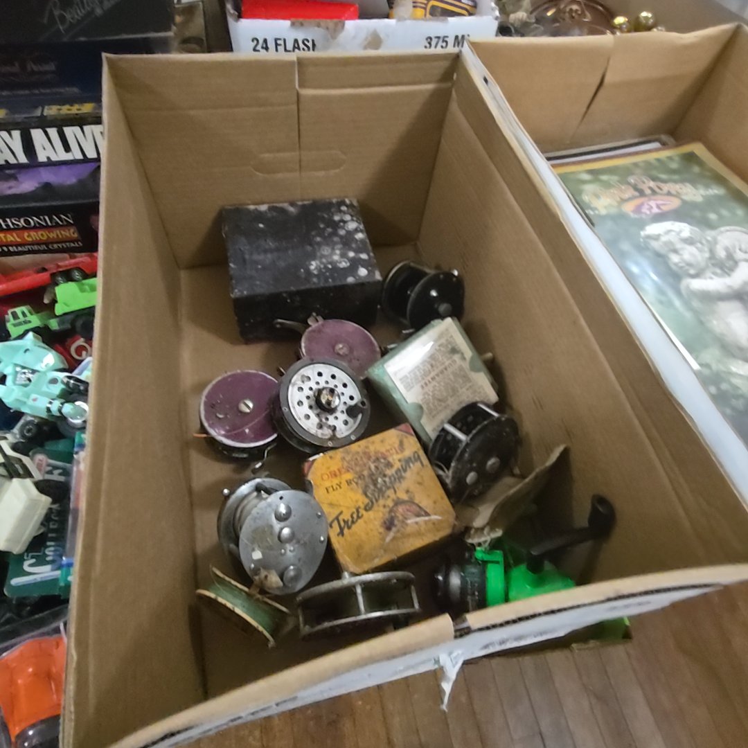 box lot of vintage fishing