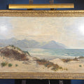 Lot 008 - Antique Oil Painting on Canvas, "Coast of Wales" Coastal Landscape by Daniel Sherrin (British, 1868-1940), Signed, 56-1/2" W x 36-1/2" H