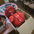 Lot 244 - Box Lot with Modern Red Hanging Lamps