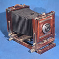 Lot 093 - Antique Gundlach Korona Large Format Folding Field Camera with Alphax Shutter and Turner-Reich Anastigmat Lens, 15-1/4" L