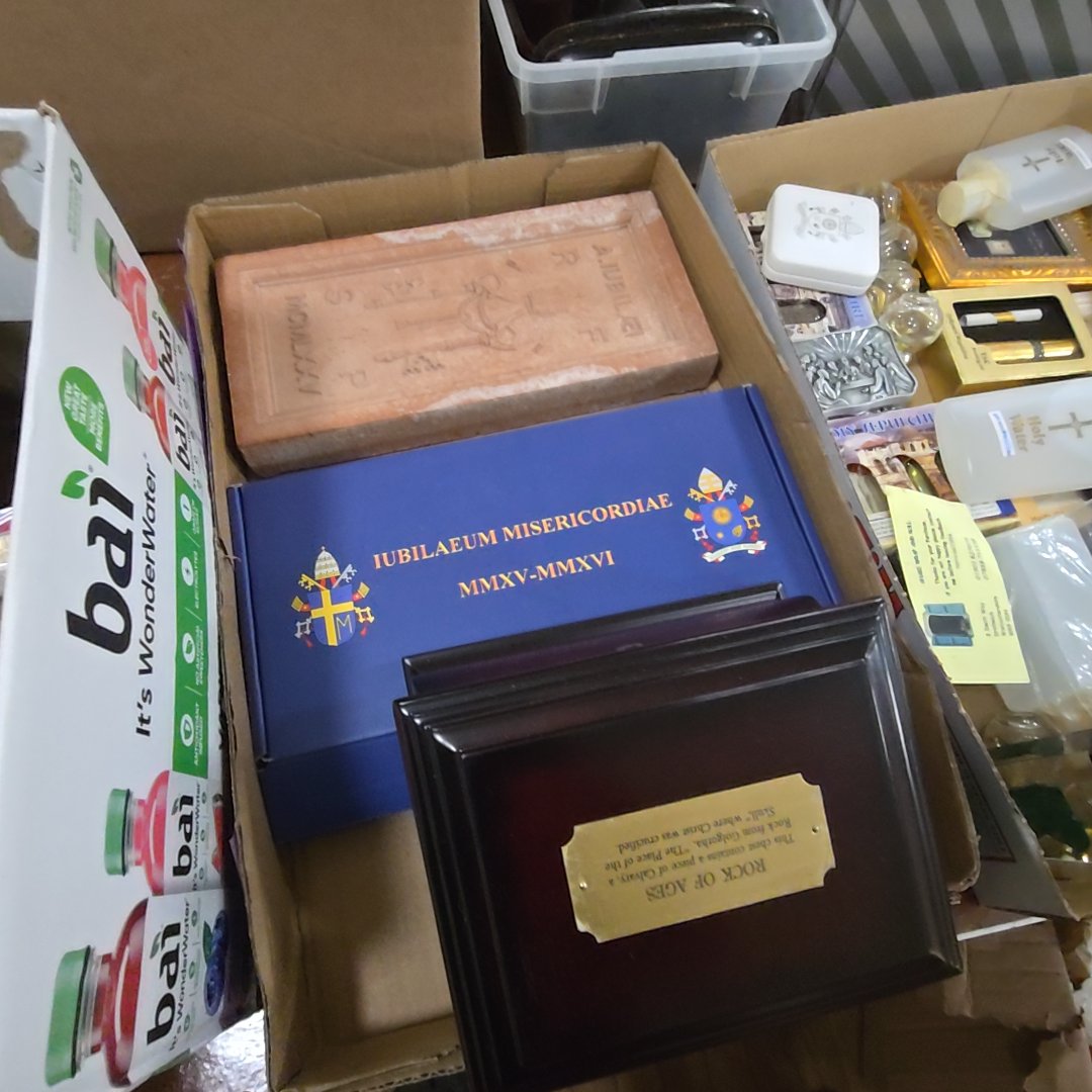 box lot with commemorative bricks