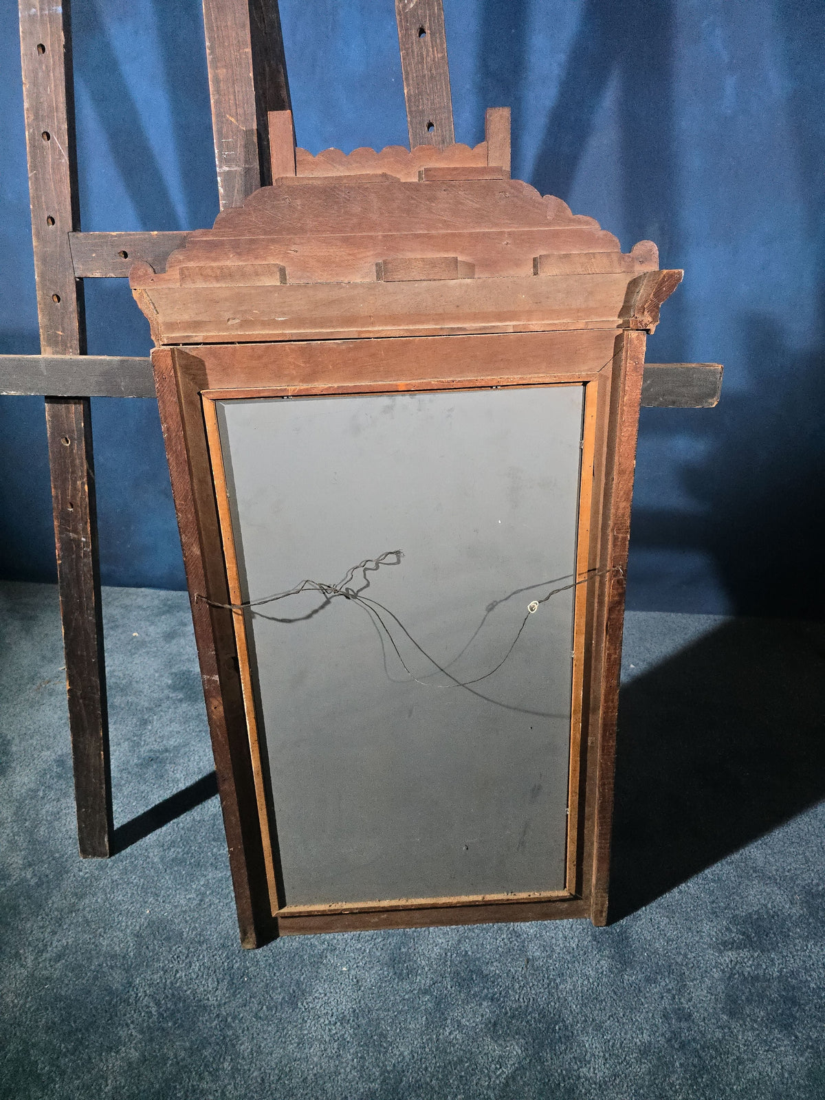 Antique Eastlake Wall Mirror with Gilt and Ebonized Accents