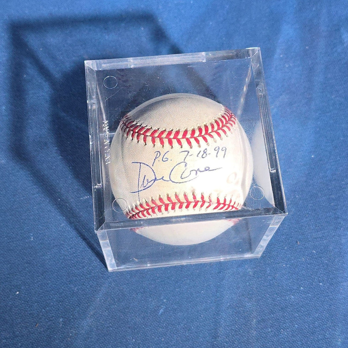 Vintage David Cone Signed Official American League Baseball Inscribed "P.G. 7-18-99" with Certificate of Authenticity