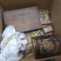 Lot 101 - Box Lot with Advertising Scouting and Signed America Shirt