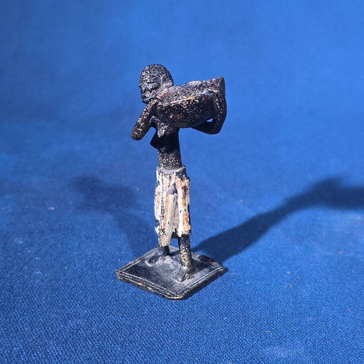 Grouping of 24 Vintage West African Iron Figurines with Painted Details and Provenance Note