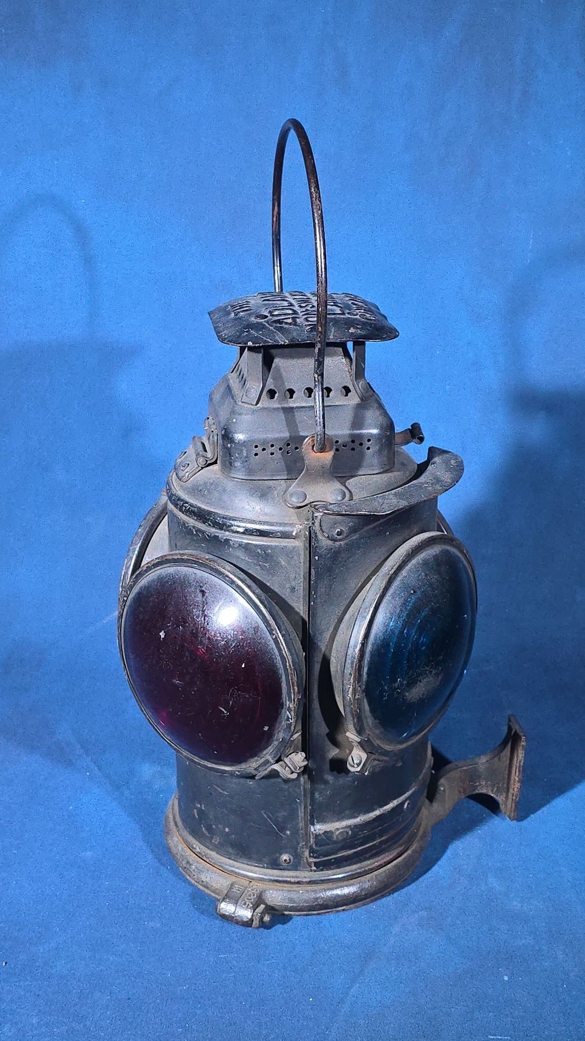 Antique Adlake Non-Sweating Four-Lens Railroad Marker Lamp with Central Vermont Railway Provenance Letter from Engineer Harry E. Frost, Palmer, Massachusetts to Brattleboro, Vermont Route, 1926-1969