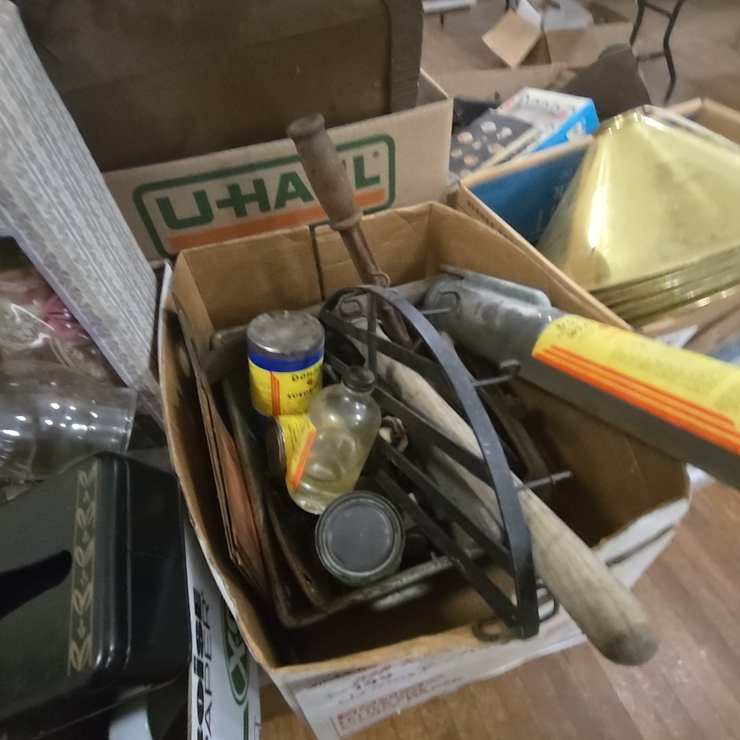 box lot of tools and more