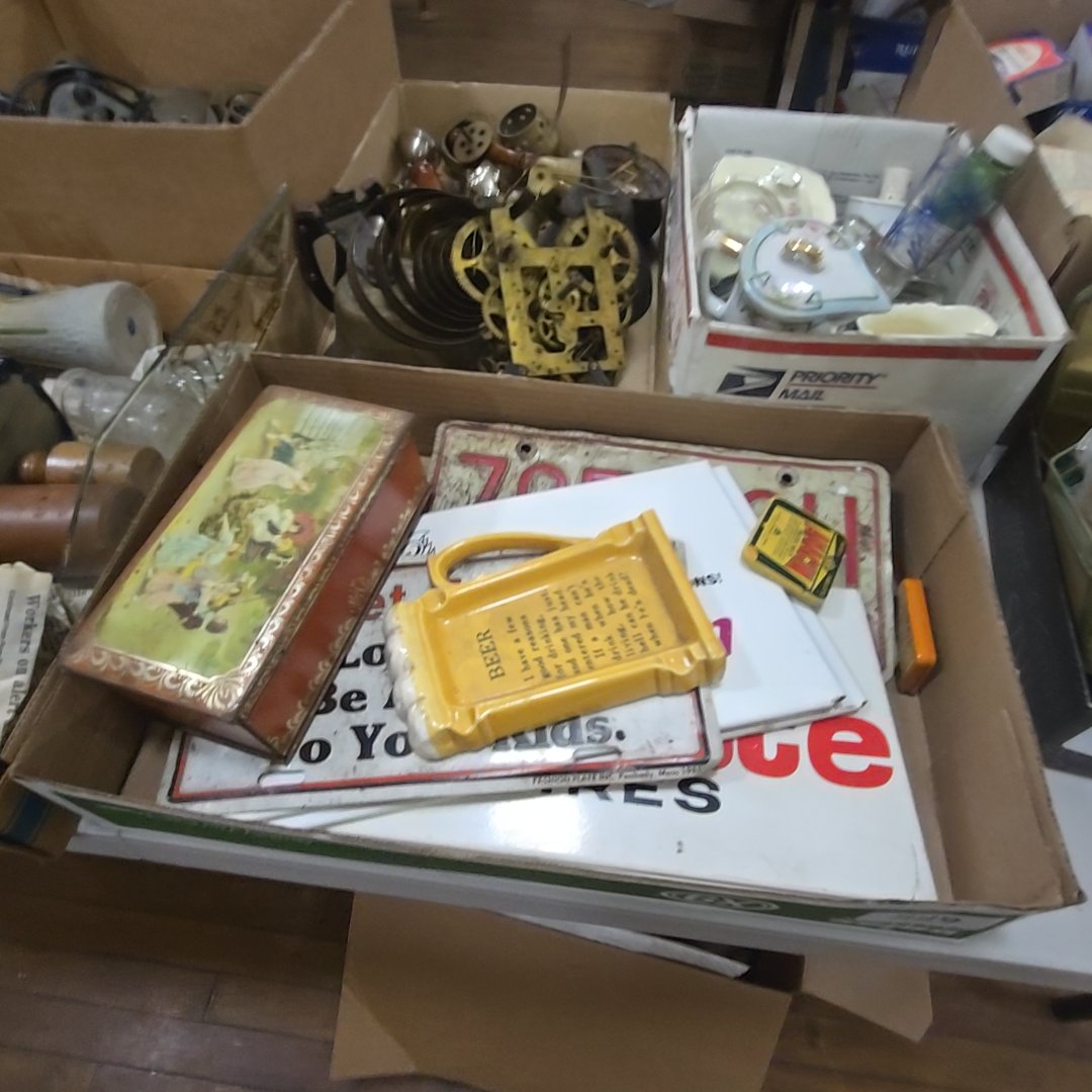 box lot with license plates Signs and More