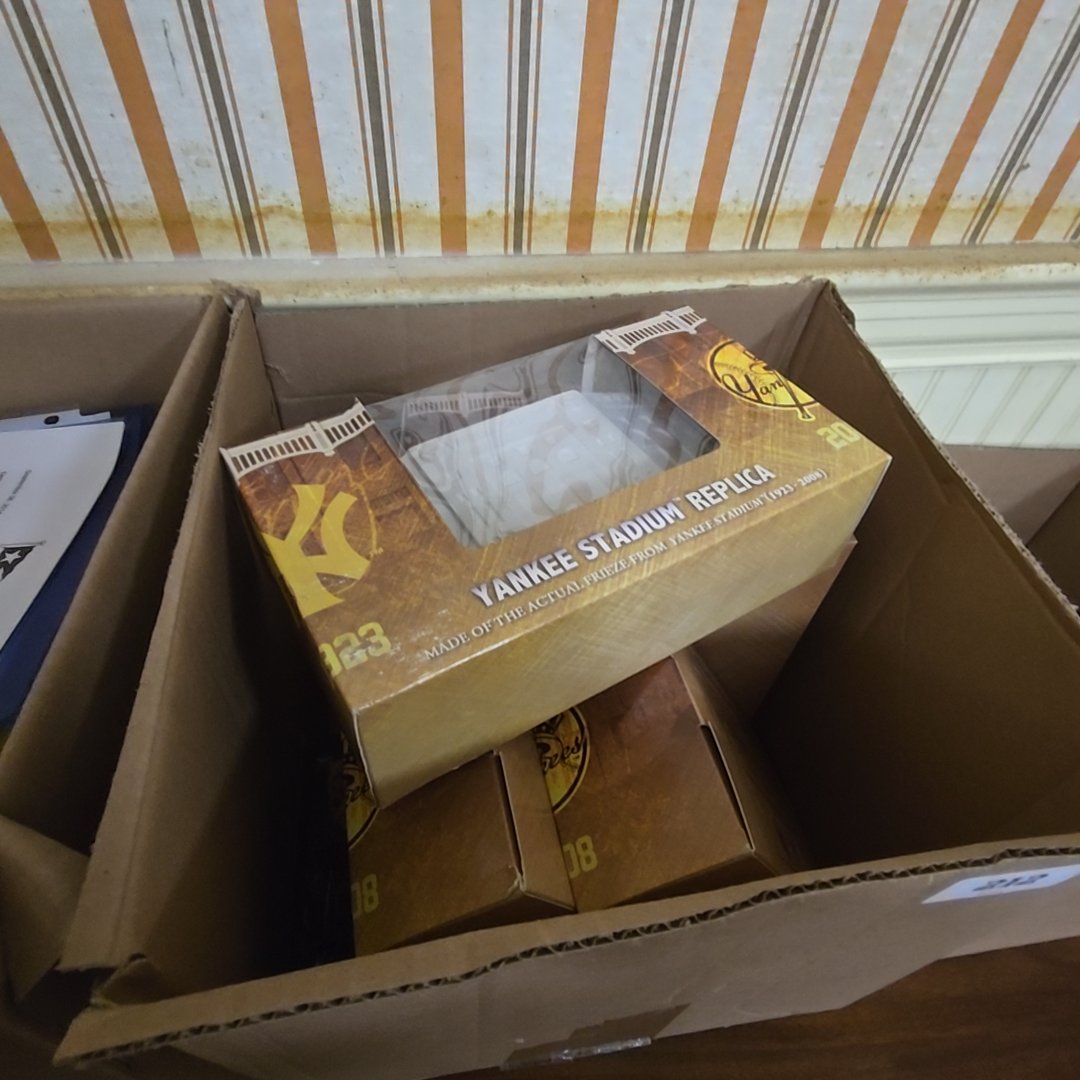 box lot with Yankee Stadium replicas