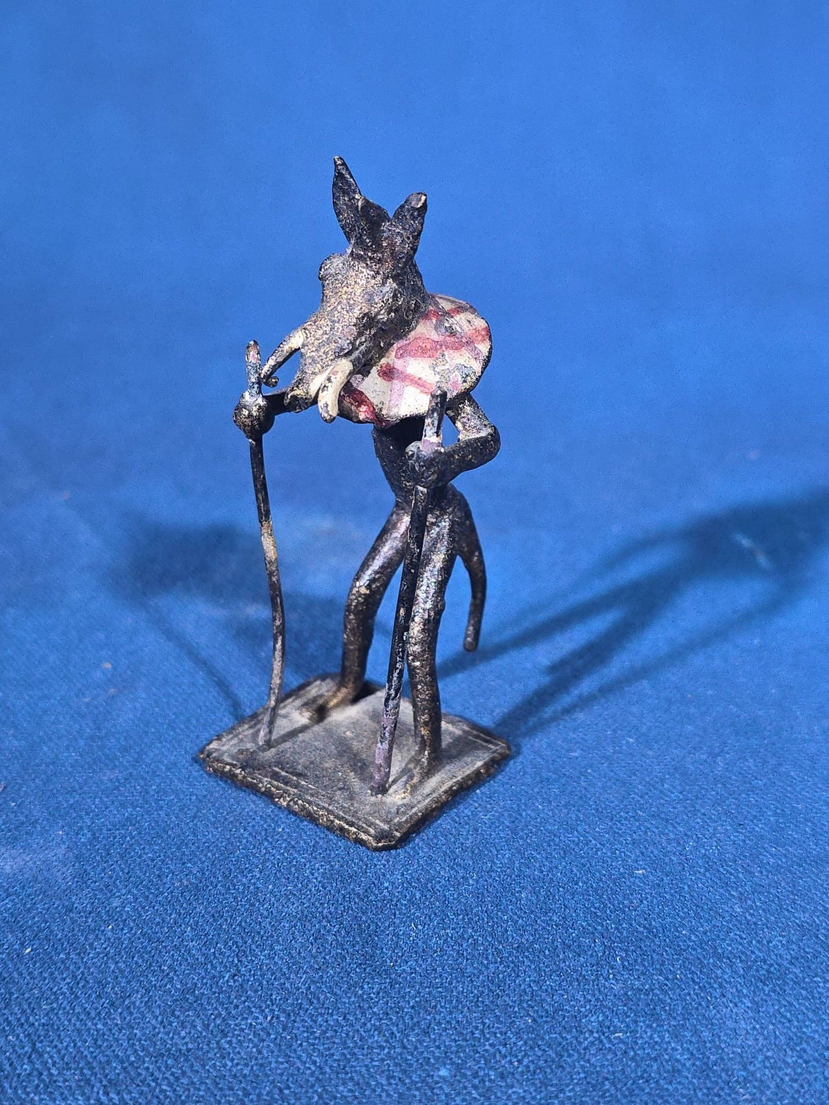 Grouping of 24 Vintage West African Iron Figurines with Painted Details and Provenance Note