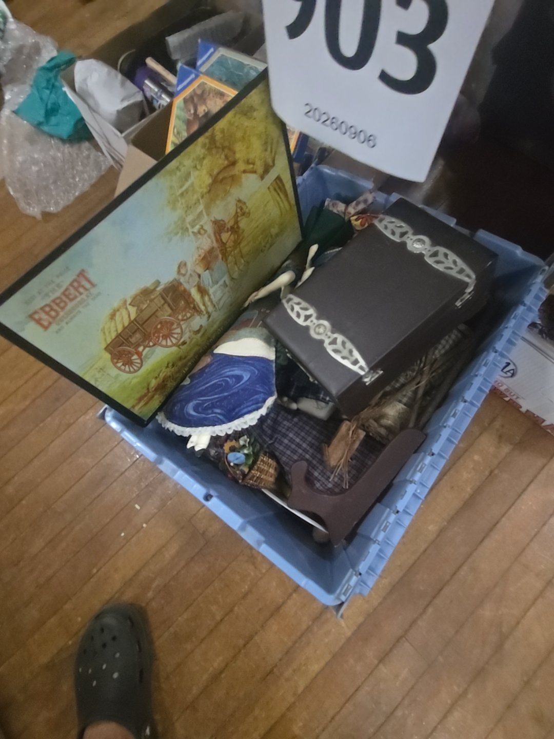 box lot of modern home decor