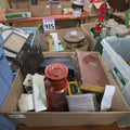 Lot 236 - Fox Lot with Lantern Bible and Shelf and More