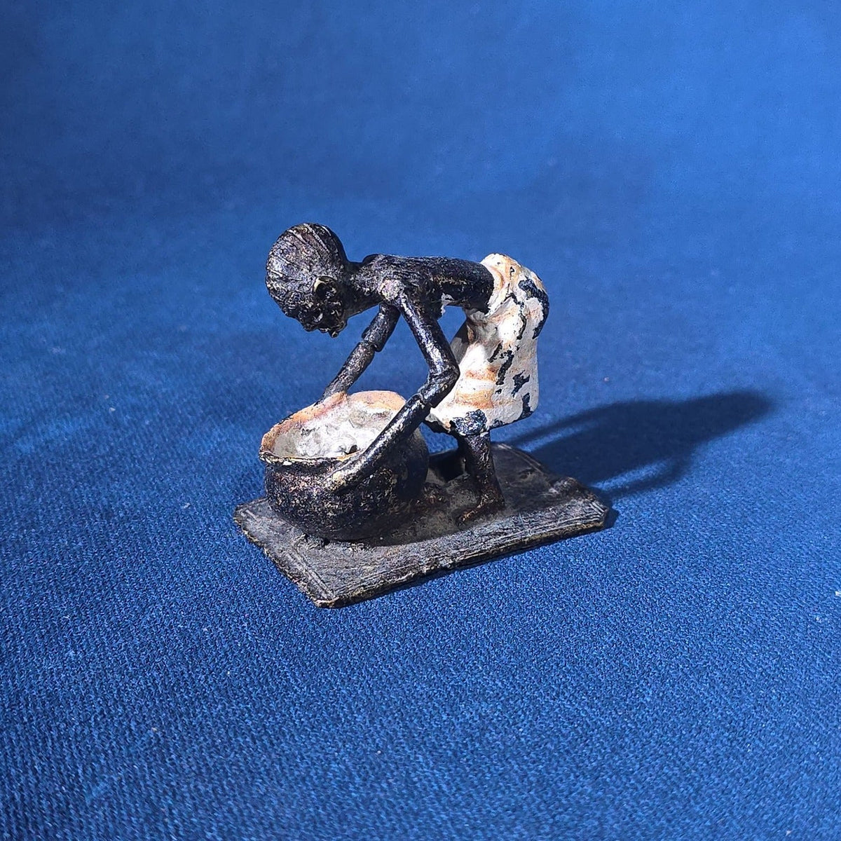 Grouping of 24 Vintage West African Iron Figurines with Painted Details and Provenance Note